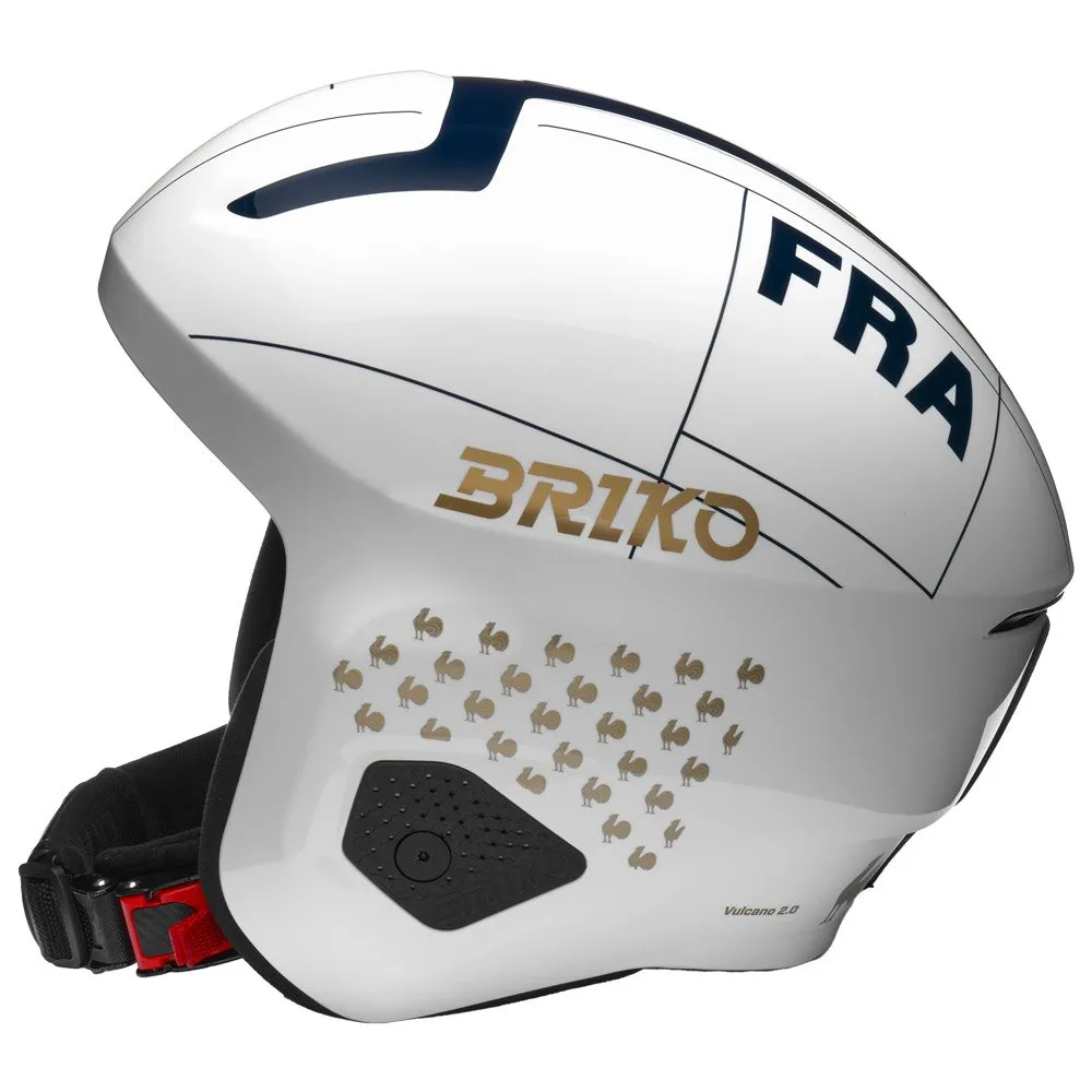 Helmet Briko ---Vulcano 2.0 France Shiny White Tangaroa Blue Gold