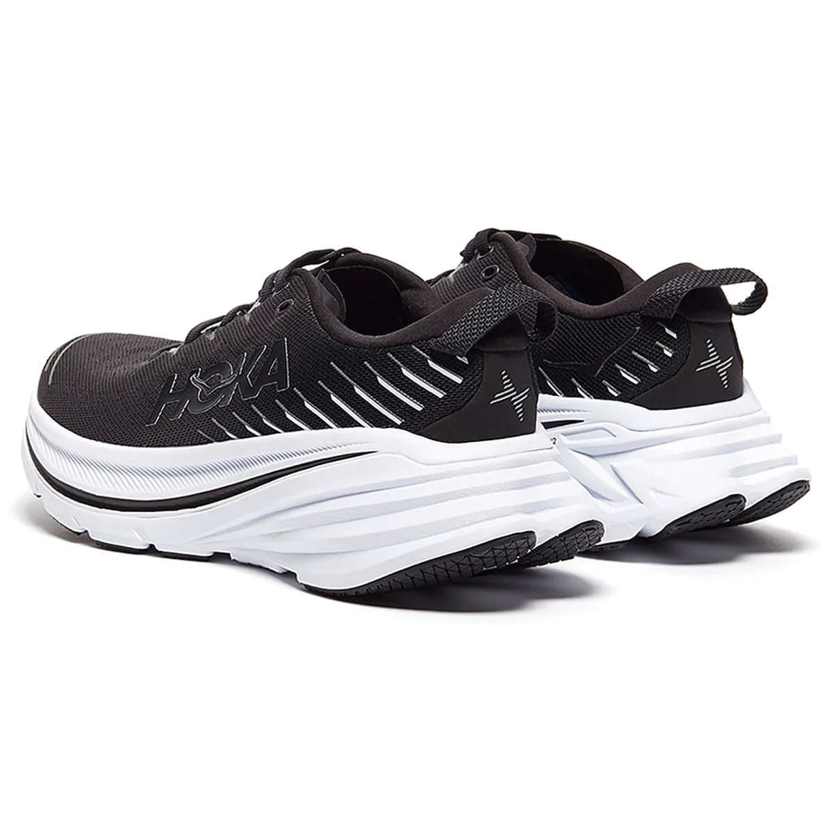 Hoka Mens Trainers Bondi X Lace-Up Low-Top Running Textile Synthetic - UK 11