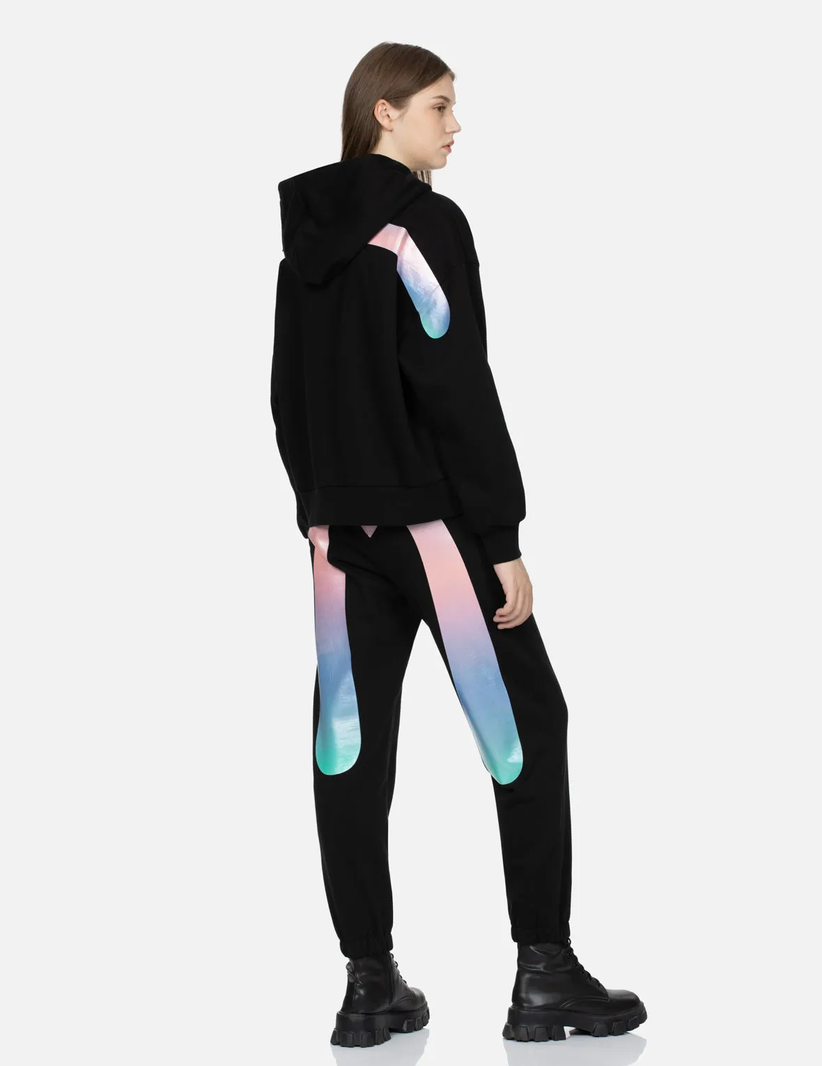 Iridescent Daicock Zip-up Fashion Fit Hoodie