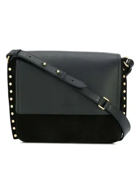 Isabel Marant Medium Asli Black Suede And Leather Shoulder Bag