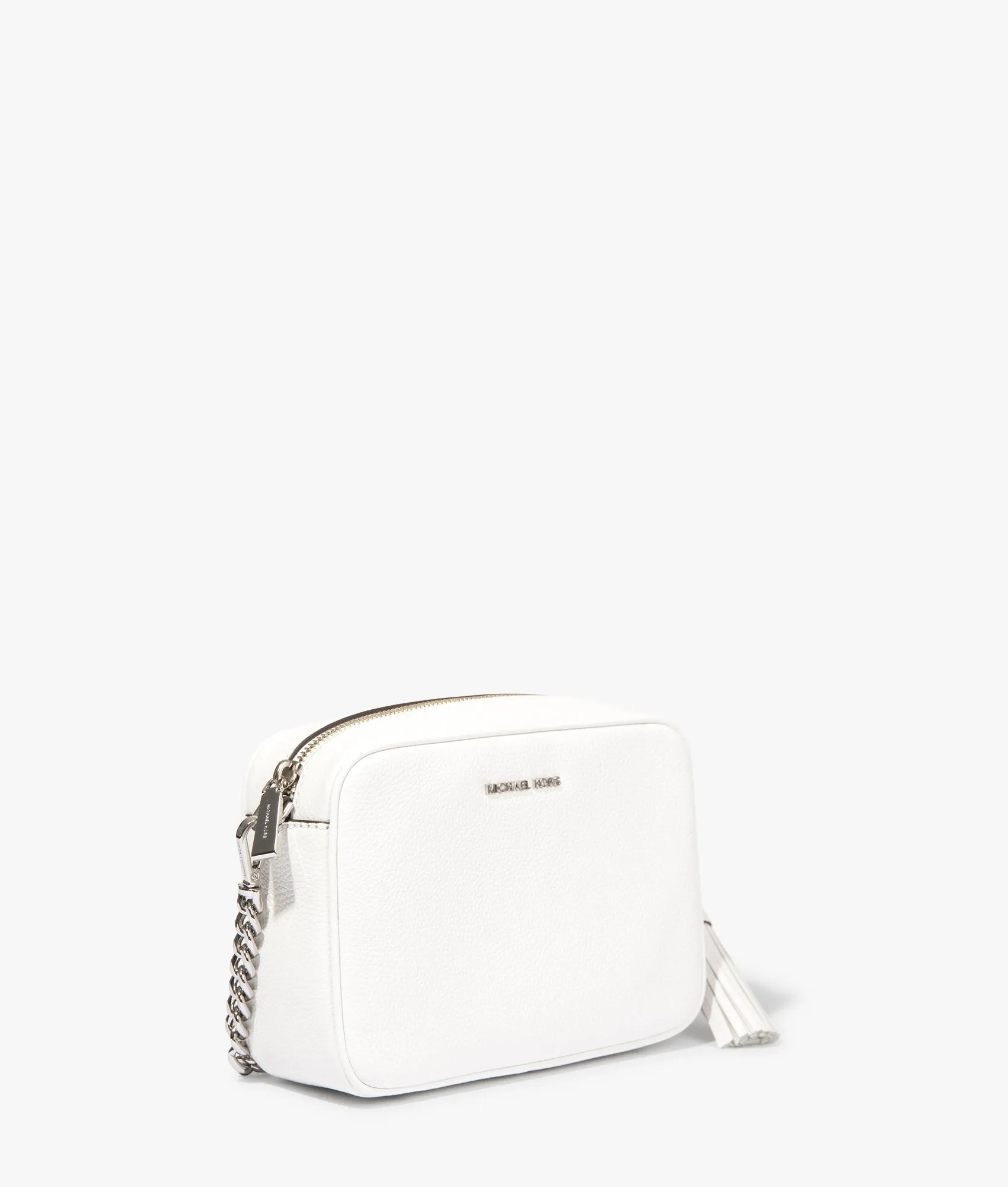 Jet set camera bag in optic white | Michael Kors | EQVVS WOMEN