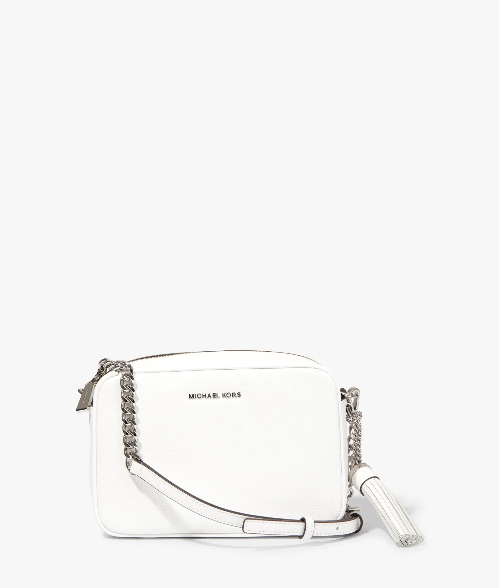 Jet set camera bag in optic white | Michael Kors | EQVVS WOMEN