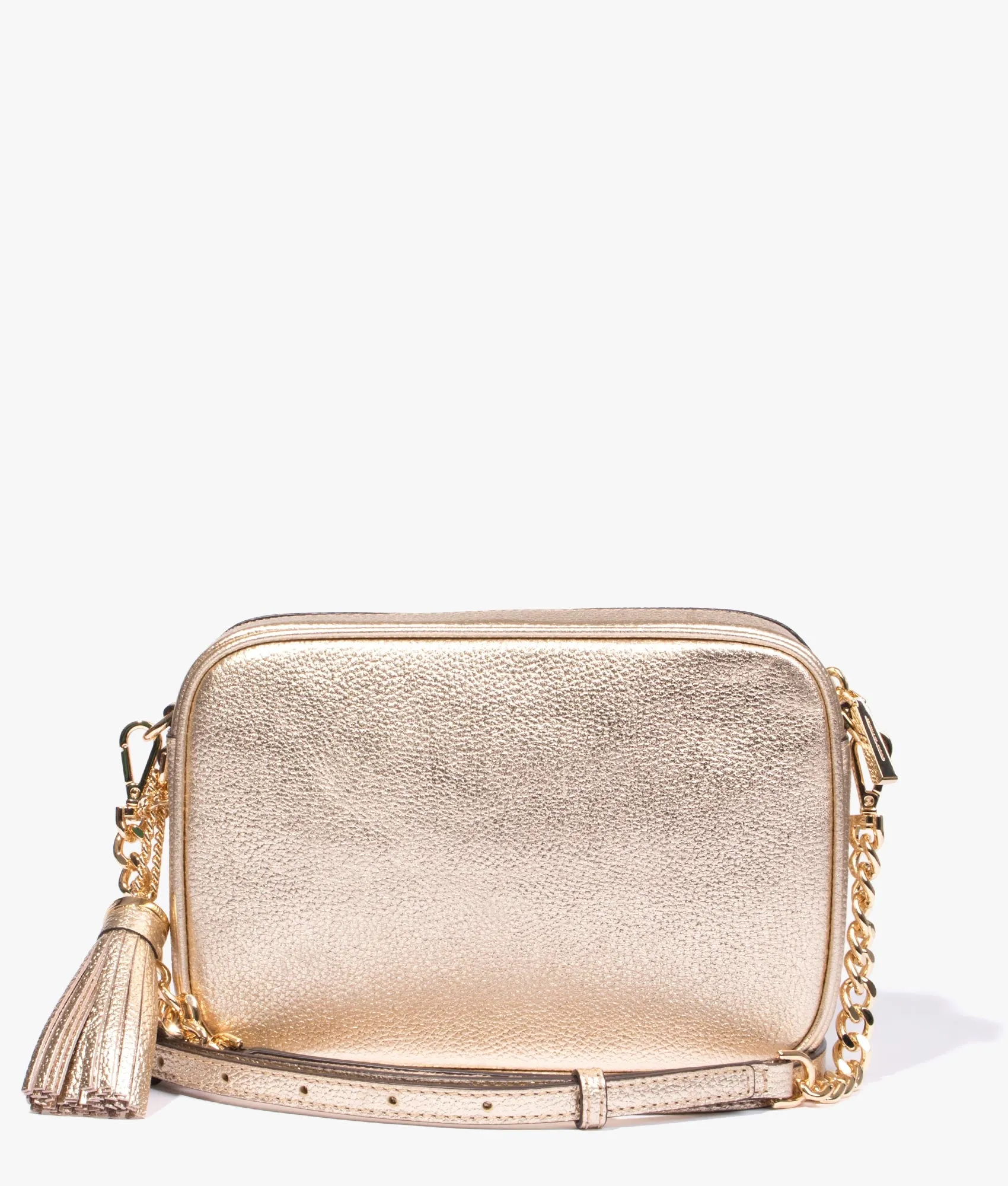 Jet set camera bag in pale gold