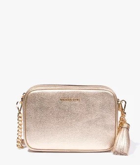 Jet set camera bag in pale gold