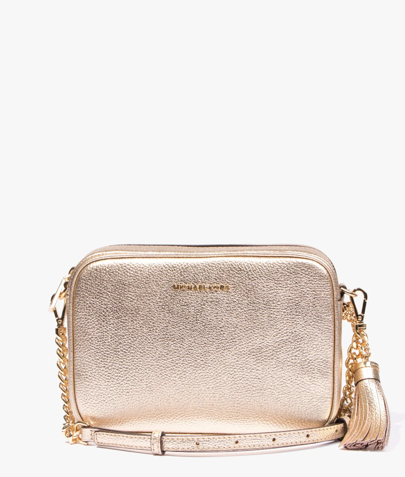 Jet set camera bag in pale gold