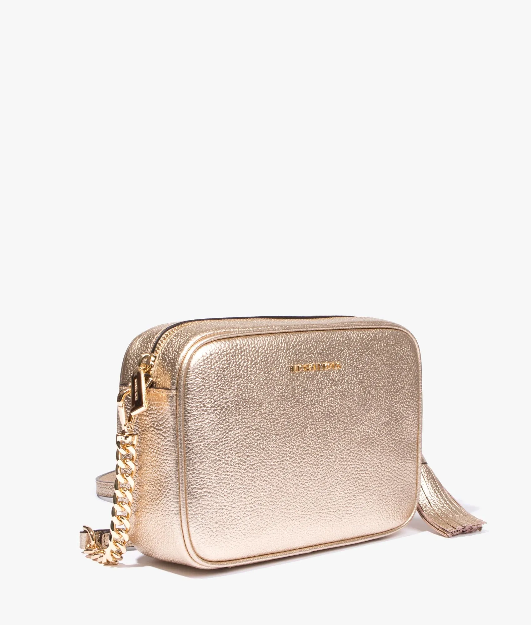 Jet set camera bag in pale gold