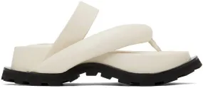 Jil Sander Off-White Oversize Strap Platform Sandals