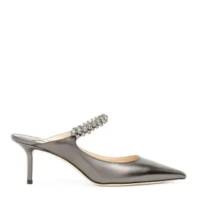 Jimmy Choo Bing 65 anthracite metallic nappa mules