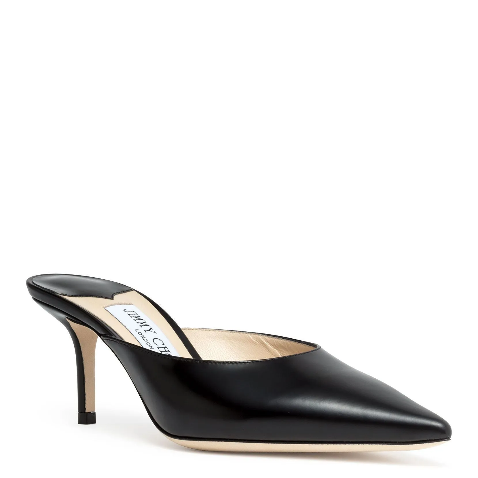 Jimmy Choo Rav 65 black leather mules