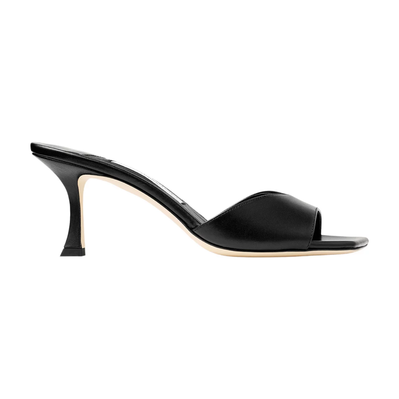 JIMMY CHOO Skye 70 Leather Mules - Black