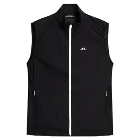 J.Lindeberg Ash Light Packable Golf Vest Black - SS24