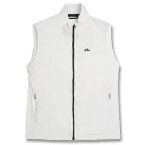 J.Lindeberg Ash Light Packable Golf Vest White - SS24