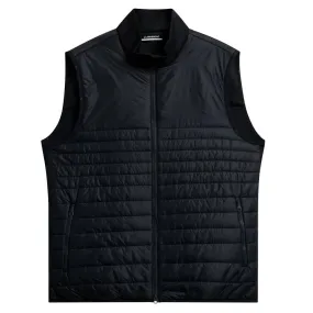 J.Lindeberg Martino Quilt Hybrid Golf Vest Black - SS24