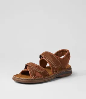 JOSEF SEIBEL Max 62 Cognac Nubuck Sandals