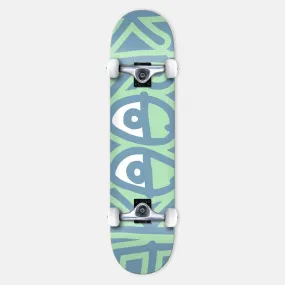 Krooked Skateboards - 7.3 Team Big Eyes Complete Skateboard (Teal)