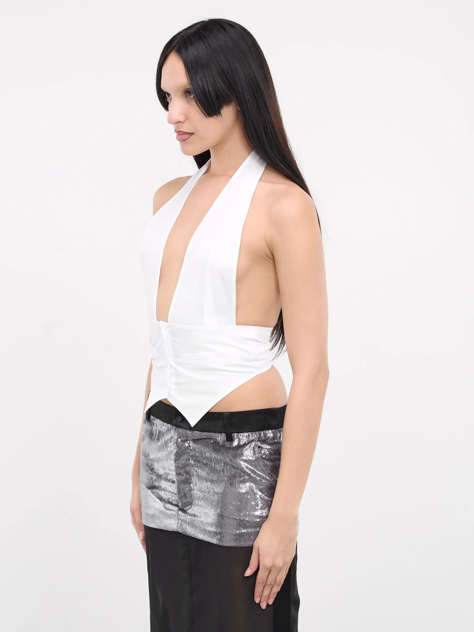 Lace-Up Vest (VE-05WH-WHITE)