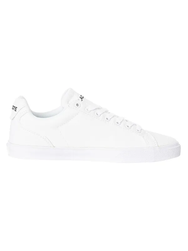 Lacoste Lerond Pro BL 123 1 CMA Canvas Trainers - White/White