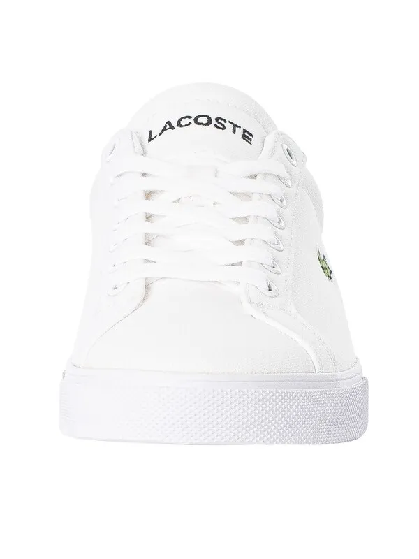 Lacoste Lerond Pro BL 123 1 CMA Canvas Trainers - White/White