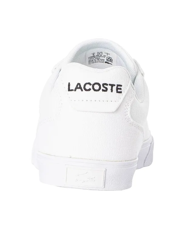 Lacoste Lerond Pro BL 123 1 CMA Canvas Trainers - White/White