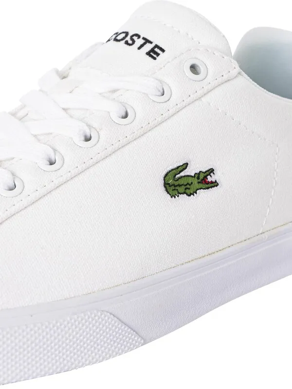 Lacoste Lerond Pro BL 123 1 CMA Canvas Trainers - White/White