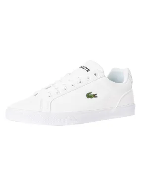 Lacoste Lerond Pro BL 123 1 CMA Canvas Trainers - White/White