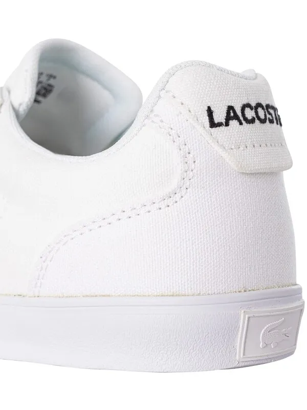 Lacoste Lerond Pro BL 123 1 CMA Canvas Trainers - White/White