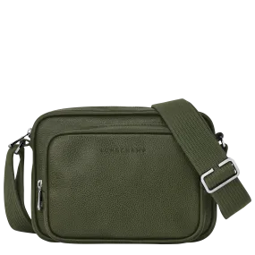 Le Foulonné S Camera bag Khaki - Leather