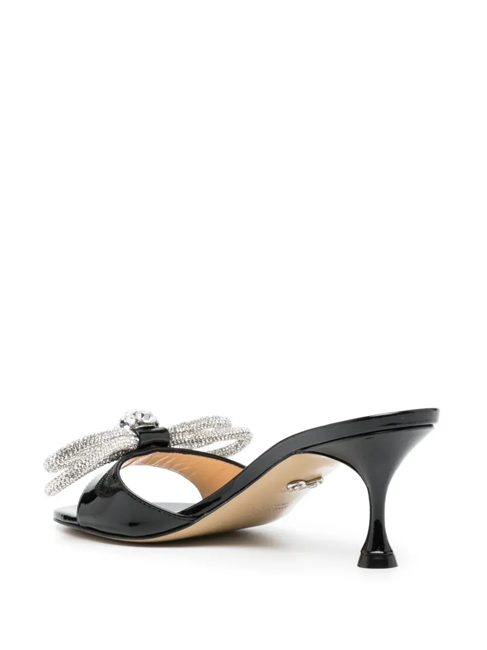 MACH & MACH 65 Double Bow Patent Leather Mules In Black