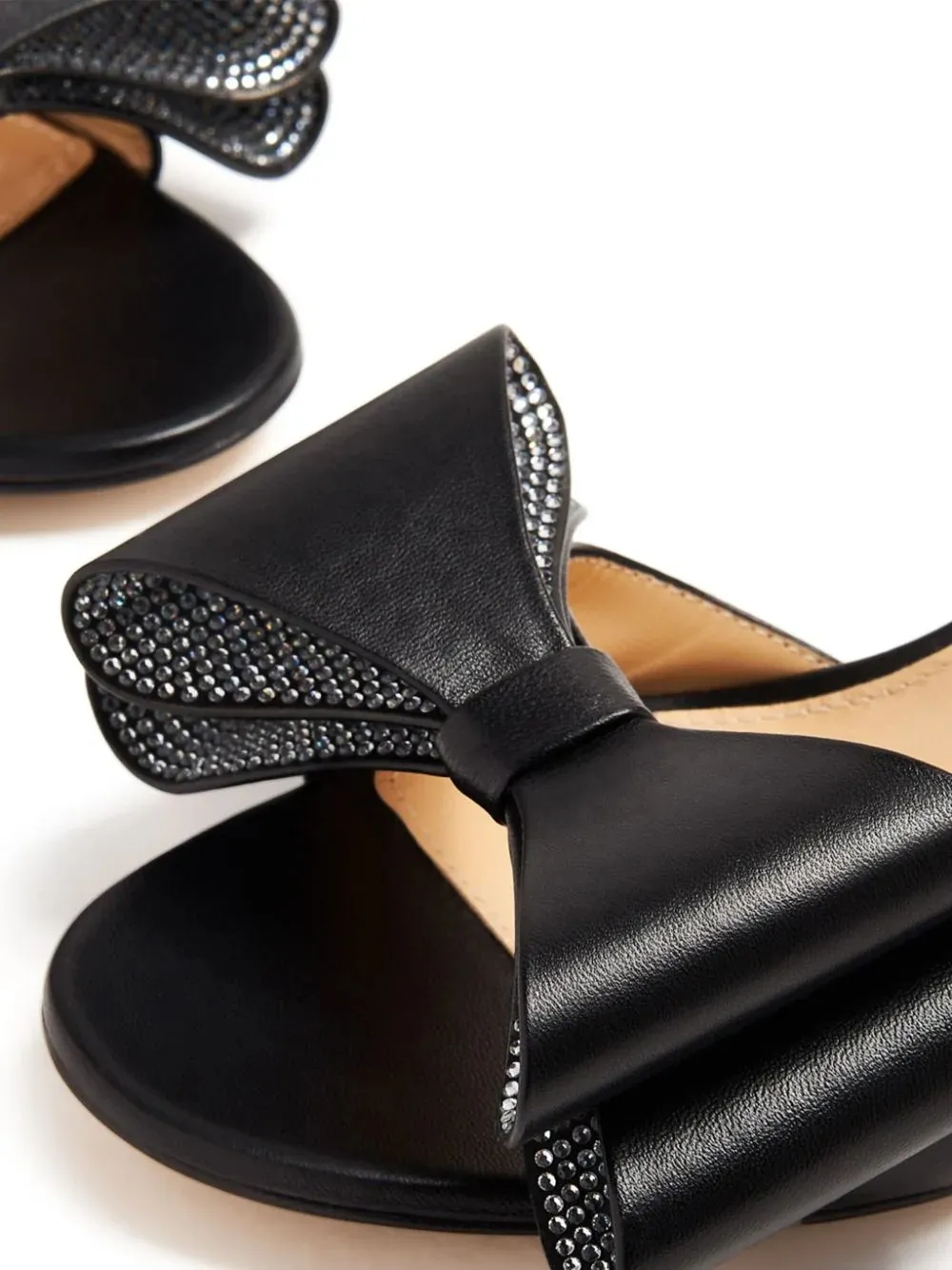 MACH & MACH 65 Mules With Bow In Black Nappa