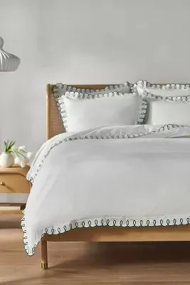 Maeve Looped Organic Percale Duvet Cover