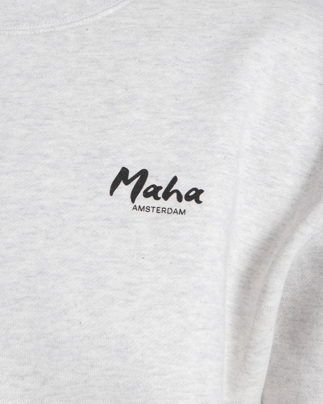 Maha Amsterdam Basic Crew Sweater Heather Grey