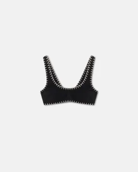 Malti - Crochet Bikini Top - Black