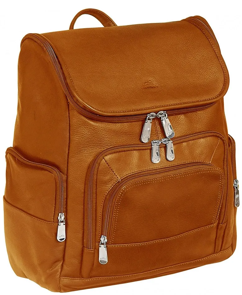 Mancini Colombian Leather Extra Large Laptop Backpack 