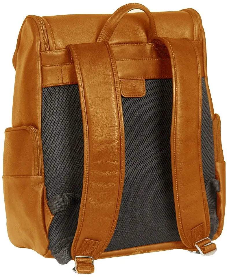 Mancini Colombian Leather Extra Large Laptop Backpack 