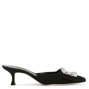 Manolo Blahnik Maysale Jewel black mules