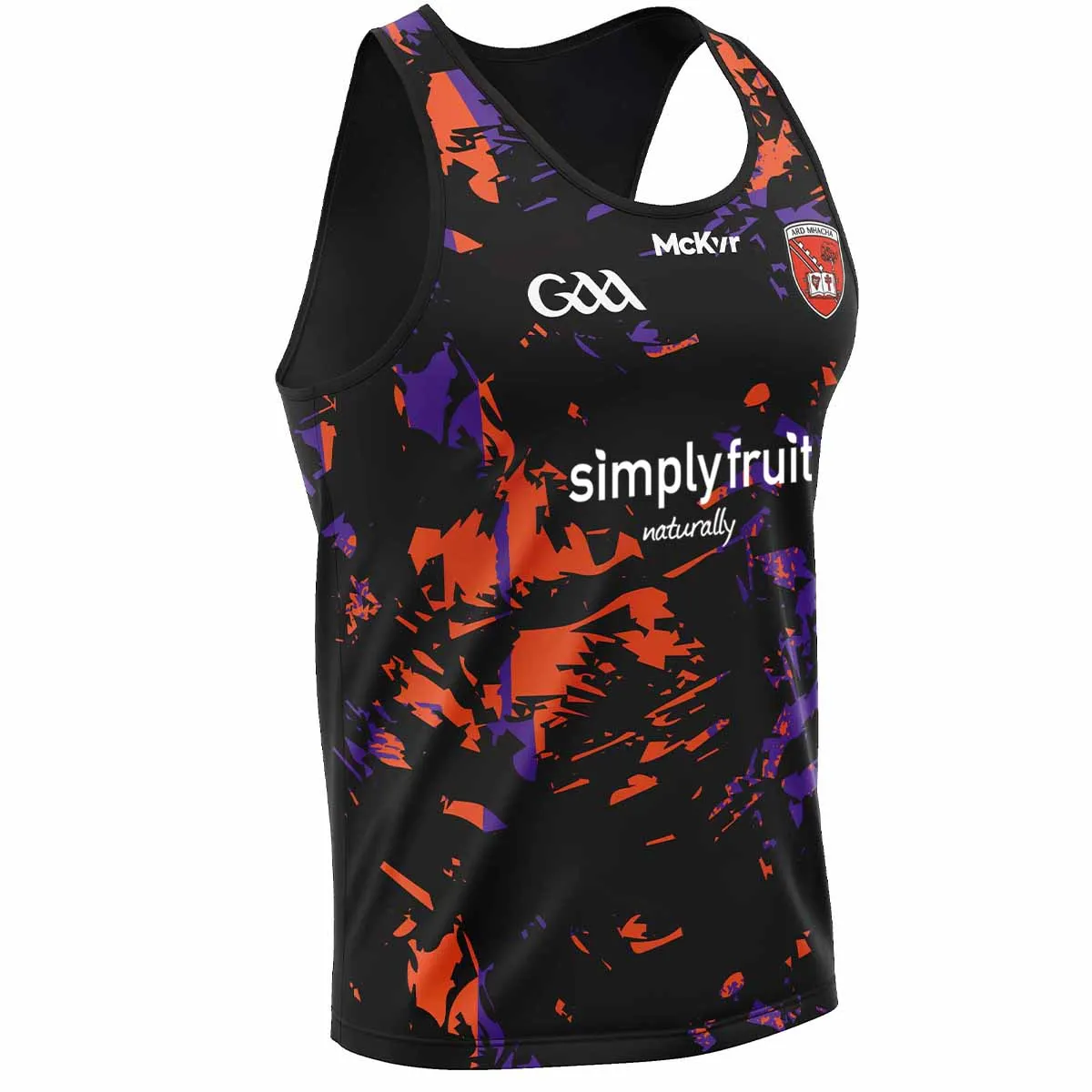 Mc Keever Armagh GAA Official Vital Training Vest - Girls - Black/Orange/Purple