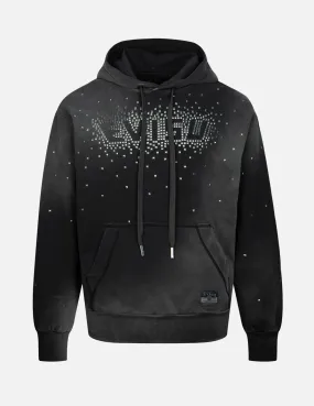 Metallic Heat-pressed EVISU Logo Loose Fit Hoodie