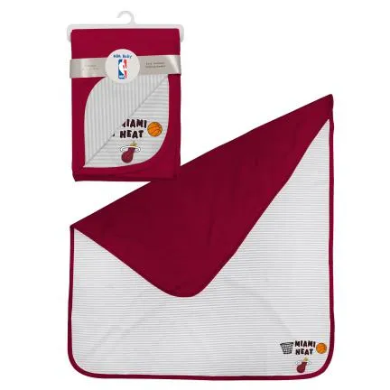 Miami Heat Reversible Receiving  Baby Blanket