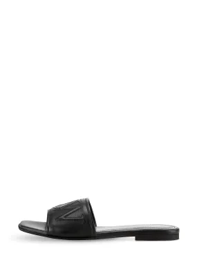 Monogram slide sandals - LAUREWI NCW in Black