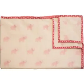 Naaya by Moonlight Pink Elephant Organic Blanket