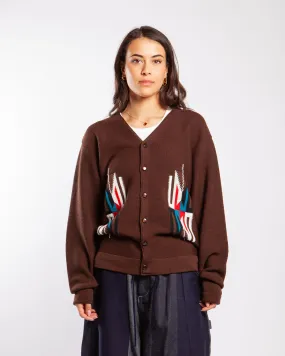 Needles V Neck Cardigan - Chimayo Brown