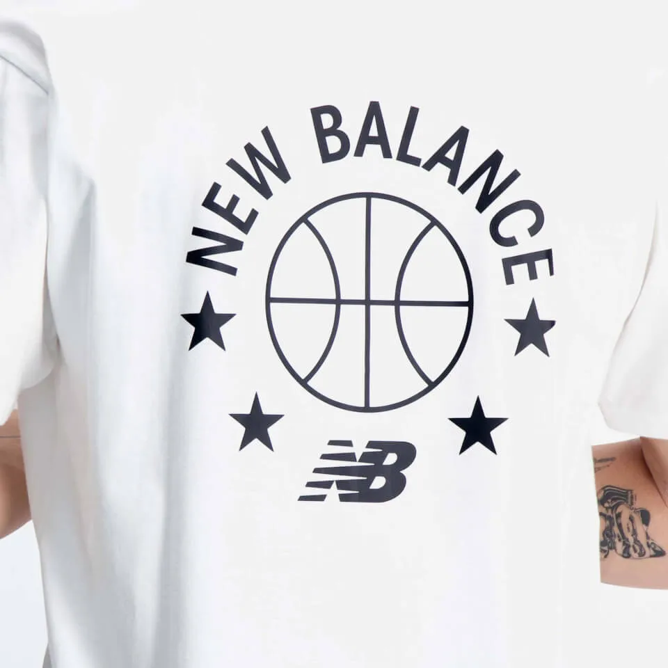 New Balance Hoops Graphic Cotton-Jersey T-Shirt - L | Coggles