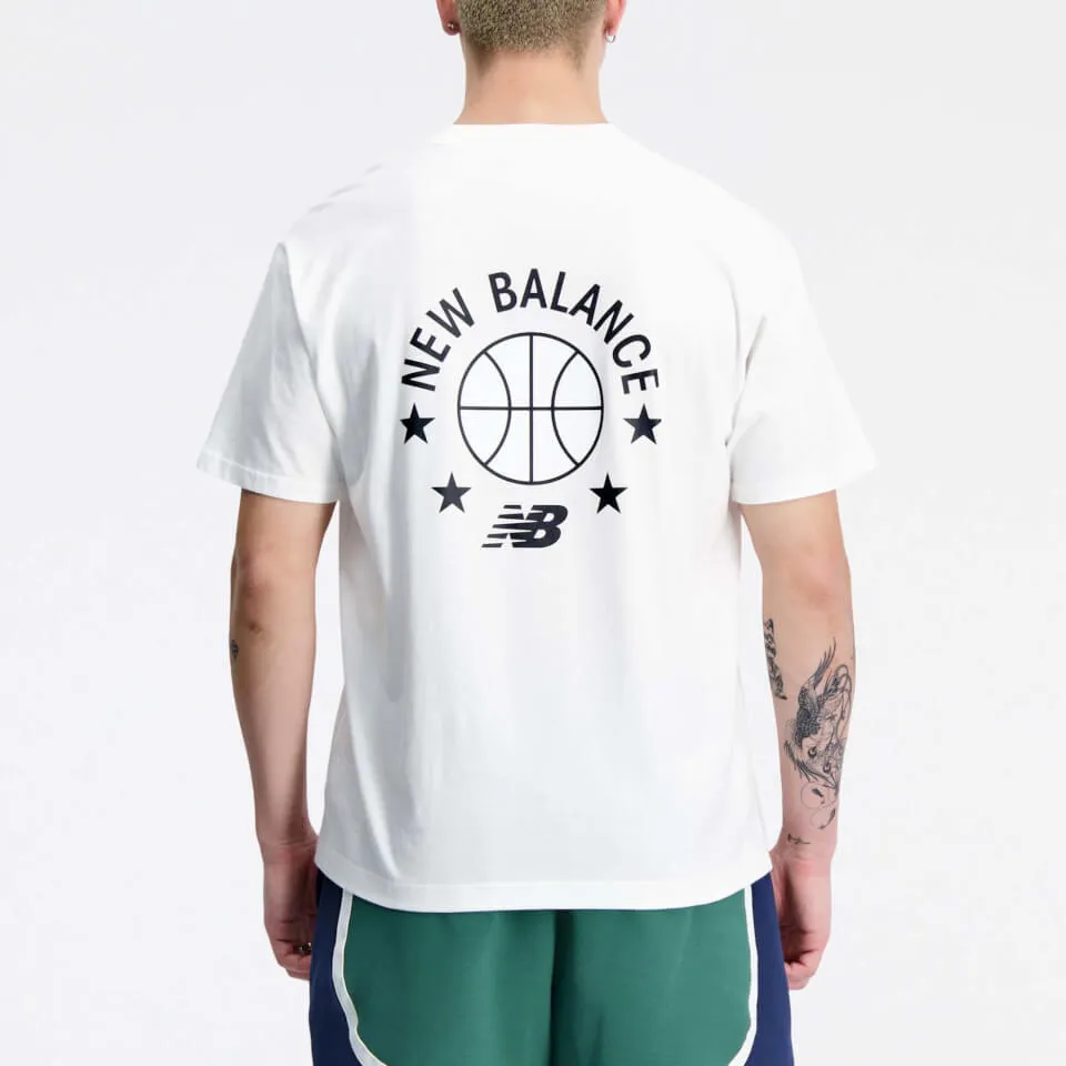 New Balance Hoops Graphic Cotton-Jersey T-Shirt - L | Coggles