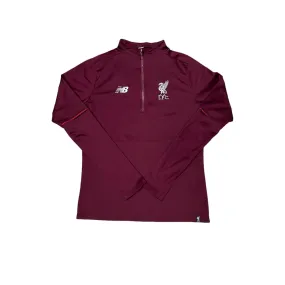 New Balance Liverpool FC 2018/2019 Burgundy Half Zip Sweatshirt