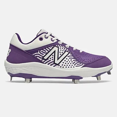 New Balance - White/Purple Low-Cut L3000v5 Metal Spikes (L3000WP5)