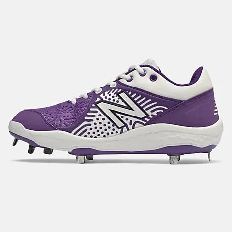 New Balance - White/Purple Low-Cut L3000v5 Metal Spikes (L3000WP5)