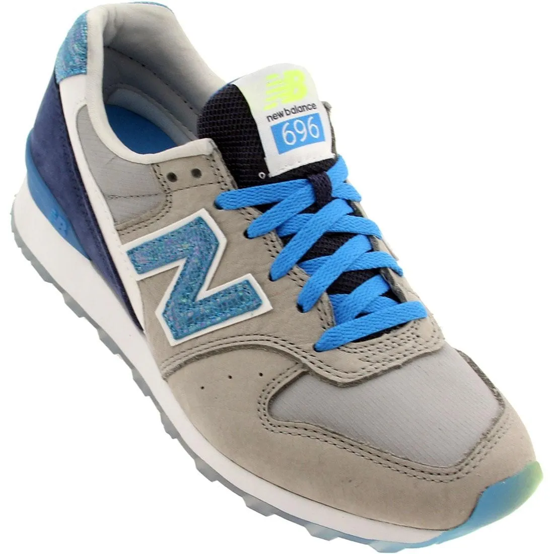 New Balance x Bergdorfs Women WL696BGG (gray / blue / green)