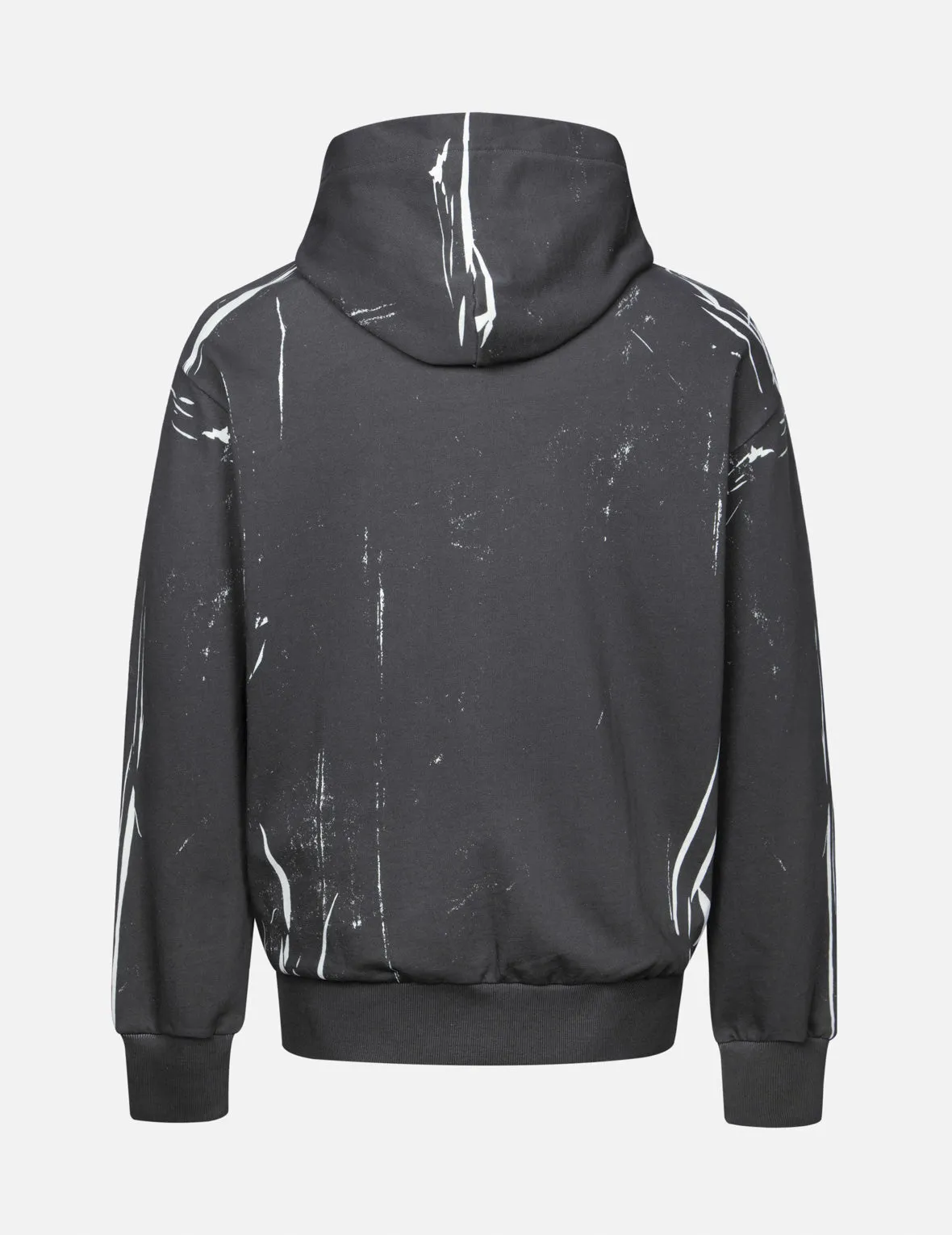 Overdye Seagull and Logo Print Relax Fit Hoodie