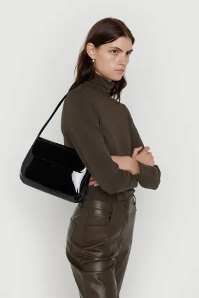 PATENT FRONT FLAP SHOULDER BAG