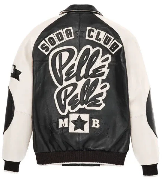 Pelle Pelle Classic Soda Club Black Plush Stylish Genuine Leather Jacket